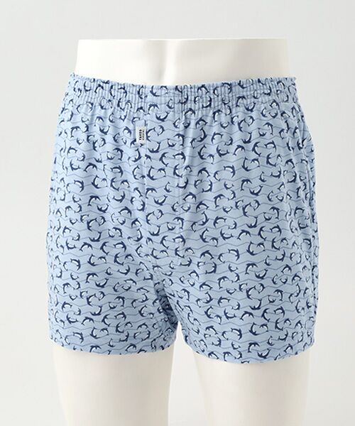 TAKEO KIKUCHI　Homewear & Underwear / タケオキクチ　ホームウエアアンドアンダーウエア トランクス | 前開きニットトランクス（サックス）
