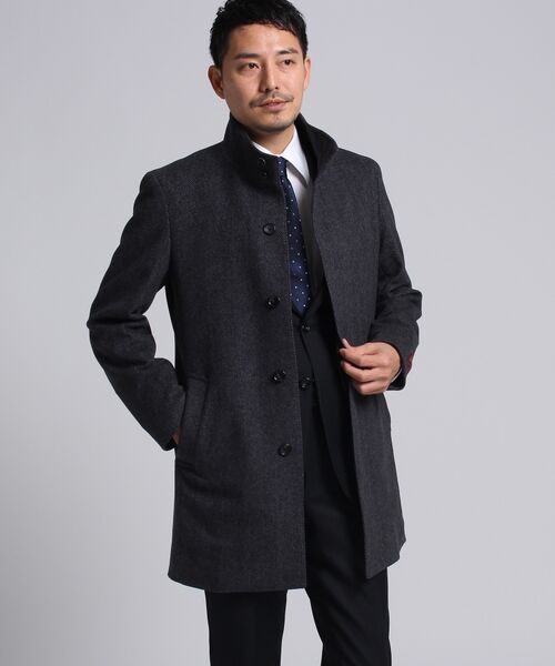 最高のスタンドカラー コート メンズ 人気のファッショントレンド