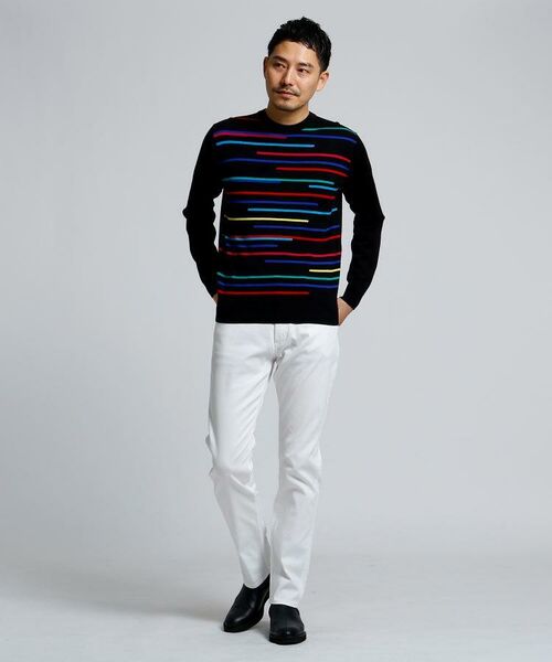 マルチランダムボーダーニット メンズ ニット ボーダー コットン ニット セーター Takeo Kikuchi タケオキクチ ファッション通販 タカシマヤファッションスクエア