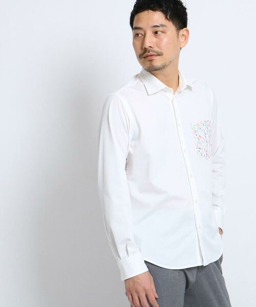 ジャージドッキングシャツ メンズ トップス シャツ 花柄 シャツ ブラウス Takeo Kikuchi タケオキクチ ファッション通販 タカシマヤファッションスクエア