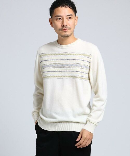 セール 大きいサイズ フルカシフェアアイルニット メンズ トップス