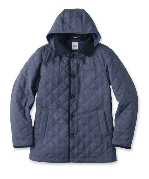 セール 大きいサイズ 撥水 バーズアイキルティングブルゾン メンズ アウター ブルゾン キルティング 脱着フード ストレッチ ブルゾン Takeo Kikuchi タケオキクチ ファッション通販 タカシマヤファッションスクエア