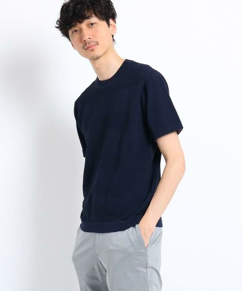 シャドータックボーダー メンズ トップス 半袖 ボーダー ニット セーター Takeo Kikuchi タケオキクチ ファッション通販 タカシマヤファッションスクエア