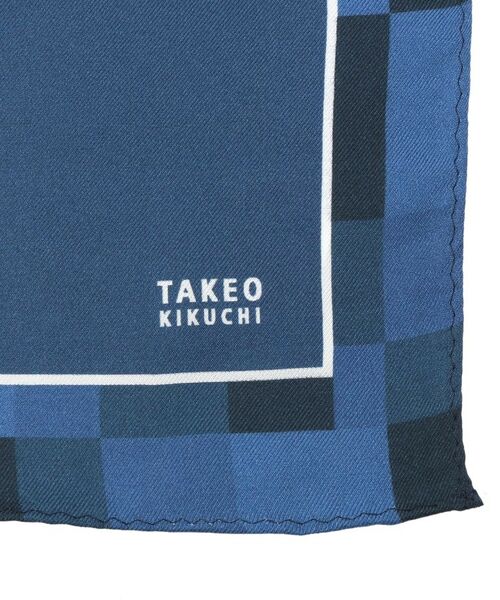 TAKEO KIKUCHI / タケオキクチ ハンカチ | ブロックチェックトリムポケットチーフ | 詳細3