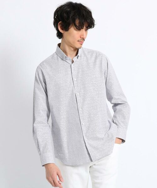 大きいサイズ リーフ柄ストライプ シャツ シャツ ブラウス Takeo Kikuchi タケオキクチ ファッション通販 タカシマヤファッションスクエア