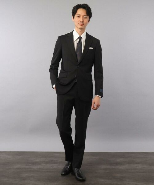 TAKEO KIKUCHI / タケオキクチ セットアップ | 【冠婚葬祭】無地 スーツ/3ピース対応可(ブラック(019))
