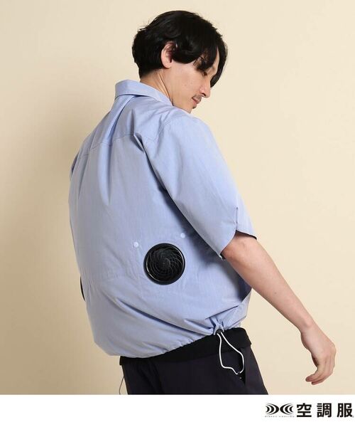 TAKEO KIKUCHI/タケオキクチ 空調服(TM)半袖ボタンダウンシャツ ファン付きウェア ブルー(092) 03(L)