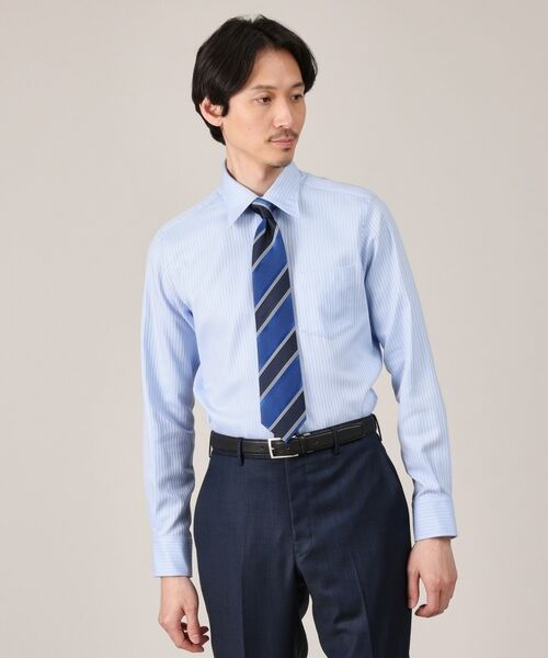 TAKEO KIKUCHI/タケオキクチ 【Made in JAPAN】ドビーストライプ ドレス シャツ サックス(090) 03(L) TAKEO KIKUCHI/タケオキクチ 【Made in JAPAN】ドビーストライプ ドレス シャツ サックス(090) 03(L)