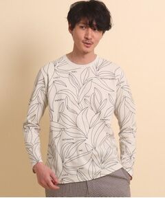 ボタニカル柄 長袖Tシャツ