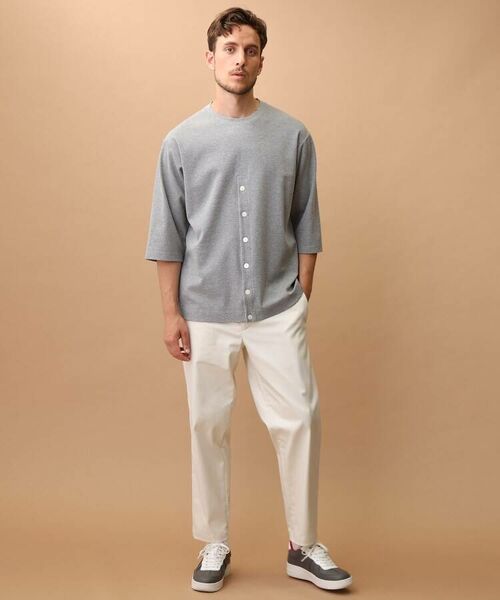 TAKEO KIKUCHI / タケオキクチ カットソー | 裾明きデザイン 7分袖Tシャツ | 詳細4