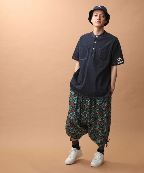 TAKEO KIKUCHI / タケオキクチ Tシャツ | 【Sサイズ～】反応染デニム ヘンリーシャツ | 詳細5
