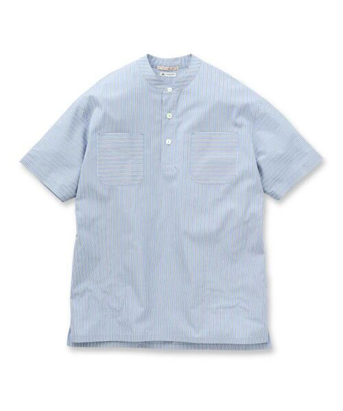 TAKEO KIKUCHI / タケオキクチ Tシャツ | 【Sサイズ～】ストライプ ヘンリーシャツ | 詳細1