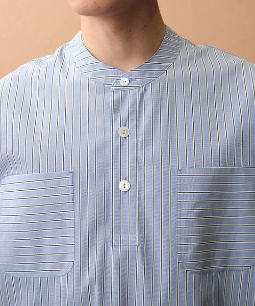 TAKEO KIKUCHI / タケオキクチ Tシャツ | 【Sサイズ～】ストライプ ヘンリーシャツ | 詳細10