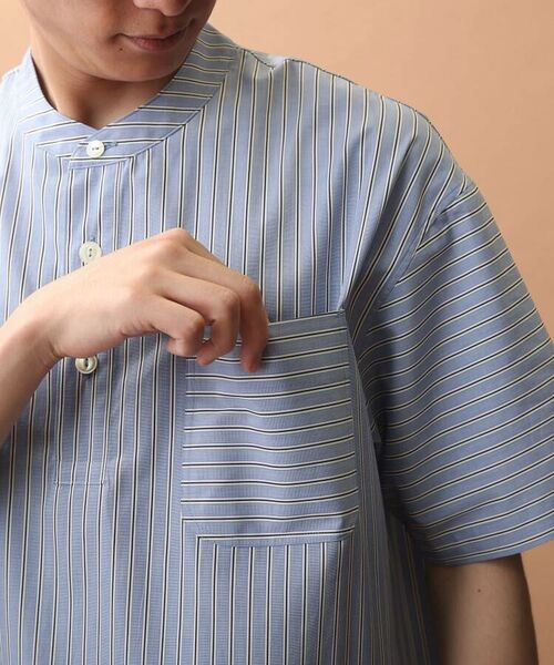 TAKEO KIKUCHI / タケオキクチ Tシャツ | 【Sサイズ～】ストライプ ヘンリーシャツ | 詳細11