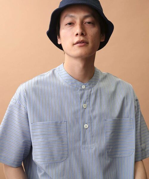 TAKEO KIKUCHI / タケオキクチ Tシャツ | 【Sサイズ～】ストライプ ヘンリーシャツ | 詳細3