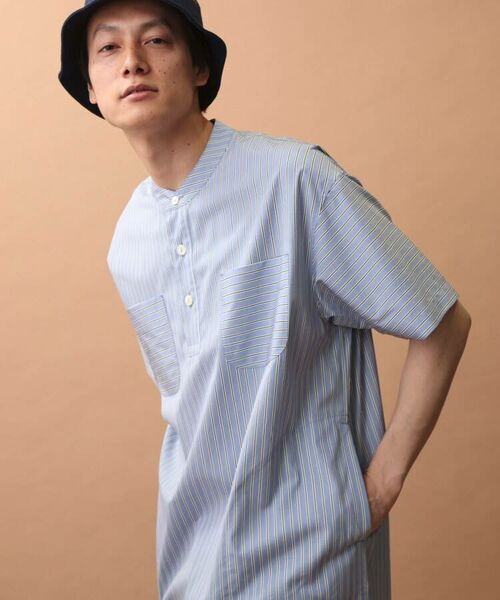 TAKEO KIKUCHI / タケオキクチ Tシャツ | 【Sサイズ～】ストライプ ヘンリーシャツ | 詳細4