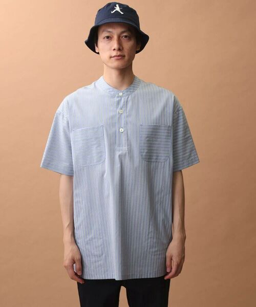 TAKEO KIKUCHI / タケオキクチ Tシャツ | 【Sサイズ～】ストライプ ヘンリーシャツ | 詳細7