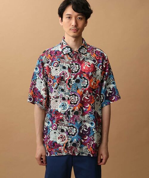 TAKEO KIKUCHI / タケオキクチ Tシャツ | サイケデリックフラワー5分袖シャツ | 詳細10