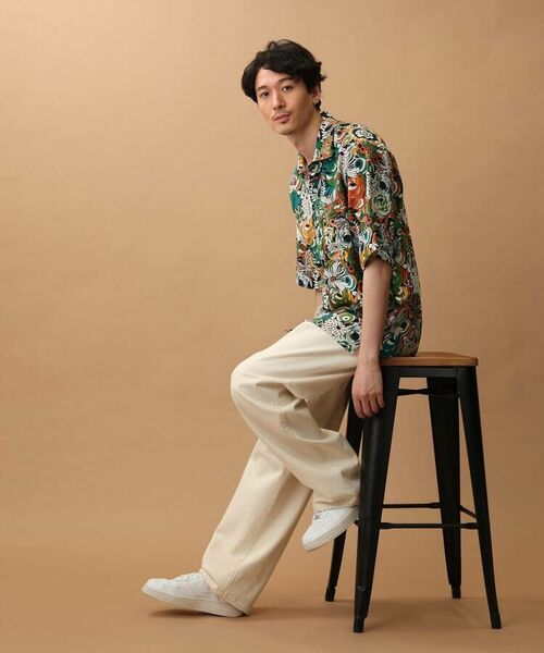 TAKEO KIKUCHI / タケオキクチ Tシャツ | サイケデリックフラワー5分袖シャツ | 詳細5