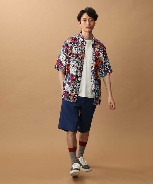 TAKEO KIKUCHI / タケオキクチ Tシャツ | サイケデリックフラワー5分袖シャツ | 詳細9