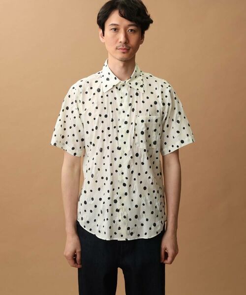 TAKEO KIKUCHI / タケオキクチ Tシャツ | 塩縮ドットプリント半袖シャツ | 詳細10