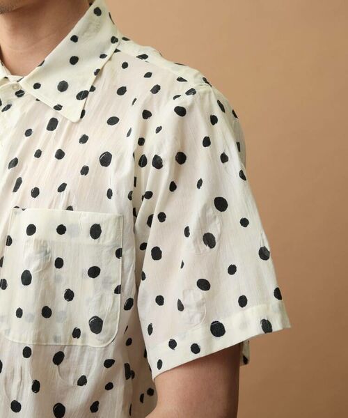 TAKEO KIKUCHI / タケオキクチ Tシャツ | 塩縮ドットプリント半袖シャツ | 詳細14