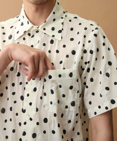 TAKEO KIKUCHI / タケオキクチ Tシャツ | 塩縮ドットプリント半袖シャツ | 詳細15