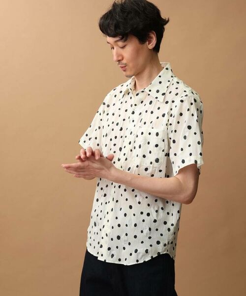 TAKEO KIKUCHI / タケオキクチ Tシャツ | 塩縮ドットプリント半袖シャツ | 詳細7