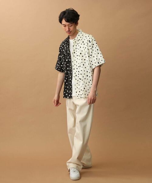 TAKEO KIKUCHI / タケオキクチ Tシャツ | 塩縮手描きドット切替5分袖シャツ | 詳細6