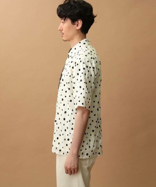 TAKEO KIKUCHI / タケオキクチ Tシャツ | 塩縮手描きドット切替5分袖シャツ | 詳細9