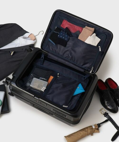 CITY BLACK】スーツケース Mサイズ（フロント横開きエキスパンダブル 