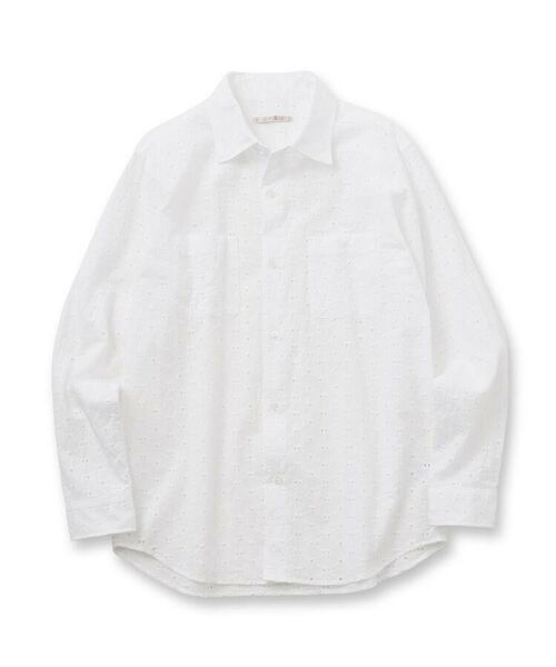 TAKEO KIKUCHI / タケオキクチ Tシャツ | 【Sサイズ～】アイレットエンブロイダリー シャツ | 詳細1