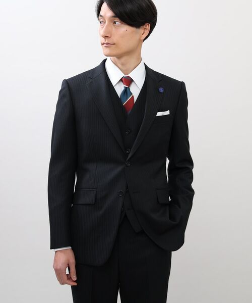 TAKEO KIKUCHI / タケオキクチ セットアップ | 絣りストライプ スーツ | 詳細20