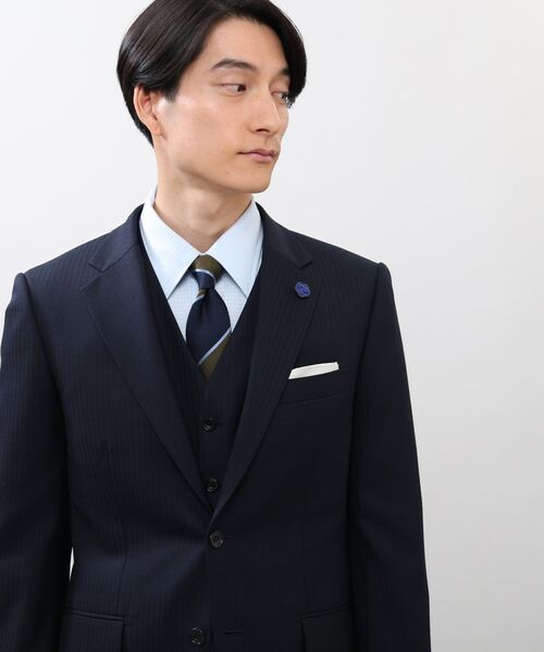 TAKEO KIKUCHI / タケオキクチ セットアップ | 絣りストライプ スーツ | 詳細28