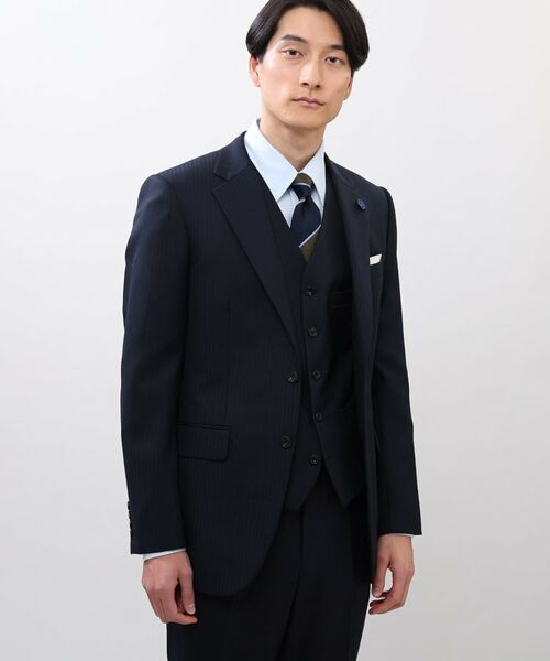 TAKEO KIKUCHI / タケオキクチ セットアップ | 絣りストライプ スーツ | 詳細29