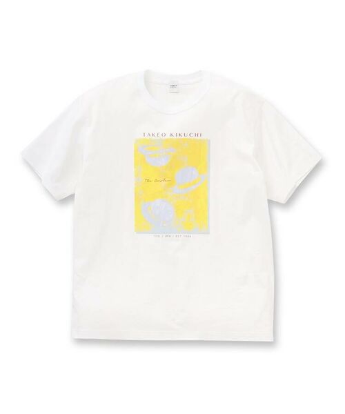 TAKEO KIKUCHI / タケオキクチ Tシャツ | 【Sサイズ～】ボーラーハット プリント Tシャツ | 詳細1