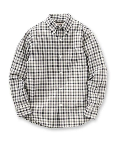 TAKEO KIKUCHI / タケオキクチ Tシャツ | モノトーンチェック ボタンダウンシャツ | 詳細1