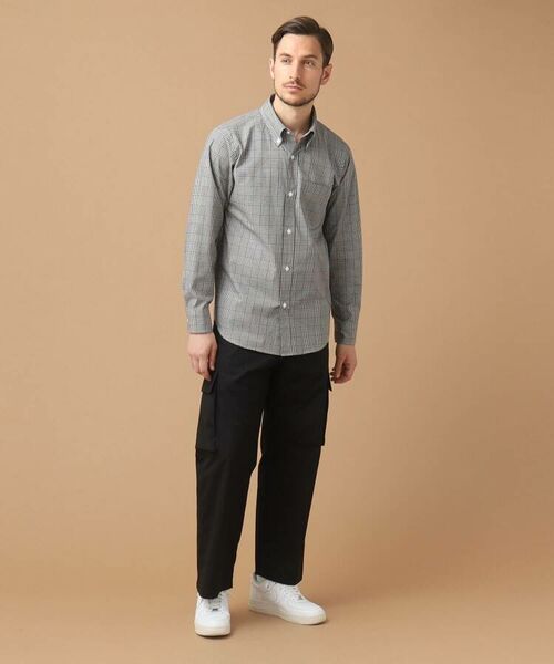 TAKEO KIKUCHI / タケオキクチ Tシャツ | モノトーンチェック ボタンダウンシャツ | 詳細18