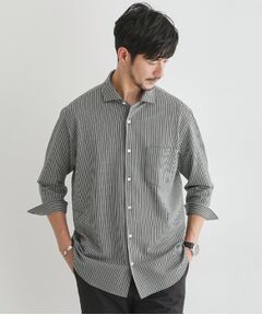 TAKEO KIKUCHI / タケオキクチ シャツ・ブラウス | 【抗菌防臭／7分袖】サッカージャージ ストライプシャツ