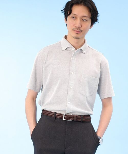 TAKEO KIKUCHI / タケオキクチ Tシャツ | 【Sサイズ~】尾州 リネンメッシュ シャツ | 詳細14