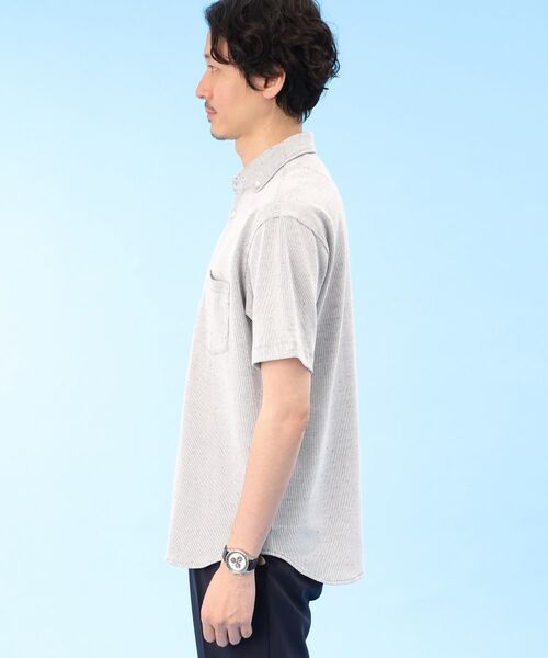 TAKEO KIKUCHI / タケオキクチ Tシャツ | 【Sサイズ~】尾州 リネンメッシュ シャツ | 詳細3