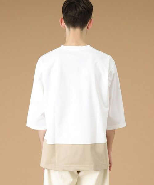 TAKEO KIKUCHI / タケオキクチ カットソー | 切替配色裾明きTシャツ | 詳細4