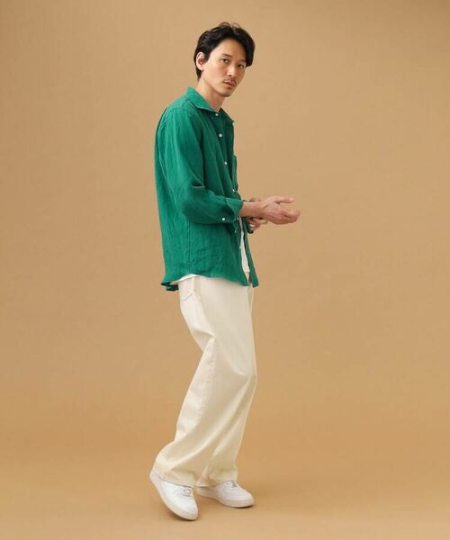 TAKEO KIKUCHI / タケオキクチ Tシャツ | 【Sサイズ~】リネン ラウンドカラーシャツ | 詳細18