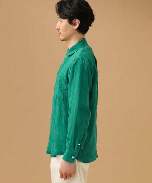 TAKEO KIKUCHI / タケオキクチ Tシャツ | 【Sサイズ~】リネン ラウンドカラーシャツ | 詳細3