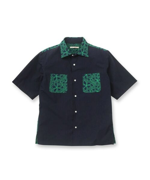 TAKEO KIKUCHI / タケオキクチ Tシャツ | エンブロイダリーフラワー 半袖シャツ | 詳細1