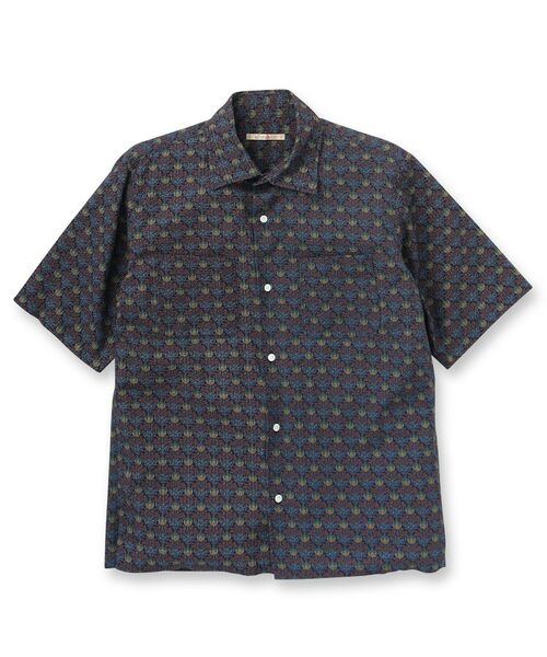 TAKEO KIKUCHI / タケオキクチ Tシャツ | サッカー地フラワープリント 5分袖シャツ | 詳細1