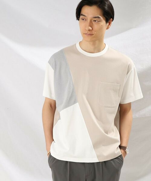 【Sサイズ～】ブロッキングデザイン 半袖Tシャツ