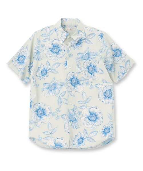 TAKEO KIKUCHI / タケオキクチ Tシャツ | フラワープリント 半袖シャツ | 詳細1