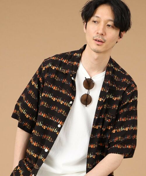 TAKEO KIKUCHI / タケオキクチ Tシャツ | リカープリント オープンカラーシャツ | 詳細11