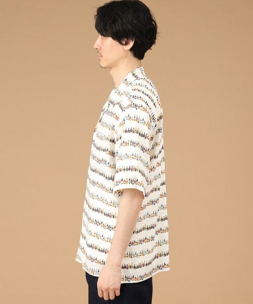 TAKEO KIKUCHI / タケオキクチ Tシャツ | リカープリント オープンカラーシャツ | 詳細3